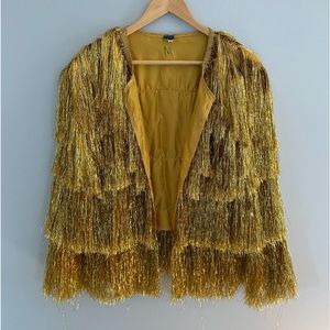 Size S Gold Tinsel Party Jacket